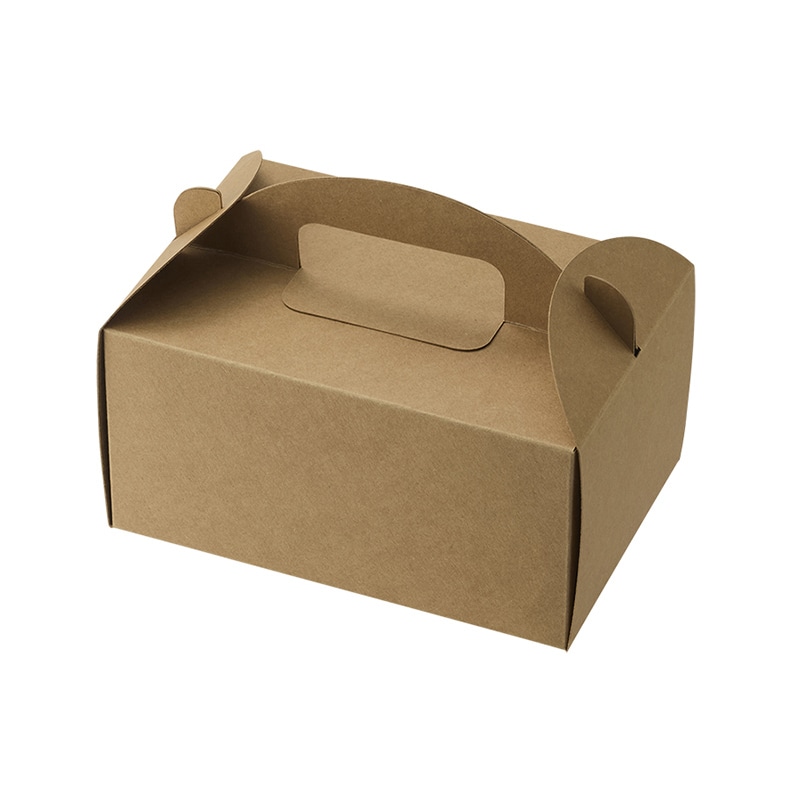 HEIKO 箱 アーチハンドキャリーケーキ箱 12×18 ケーキ4~5個用 クラフト 50枚/袋