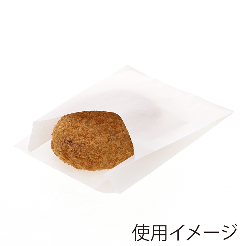 HEIKO NF(ノンフッ素)耐油ポテト袋 M 白無地 100枚/袋