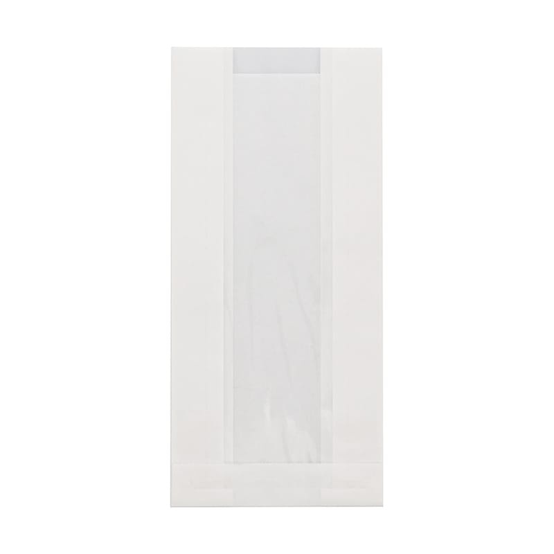 HEIKO NF(ノンフッ素)窓付耐油ガゼットパック 12-25 白無地 100枚/袋