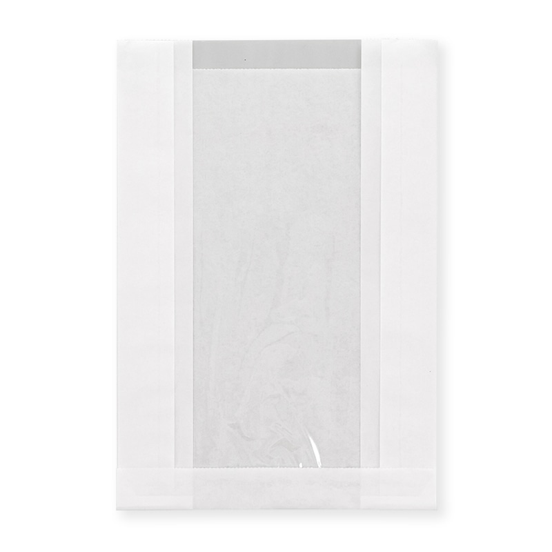 HEIKO NF(ノンフッ素)窓付耐油ガゼットパック 17-23.5 白無地 100枚/袋