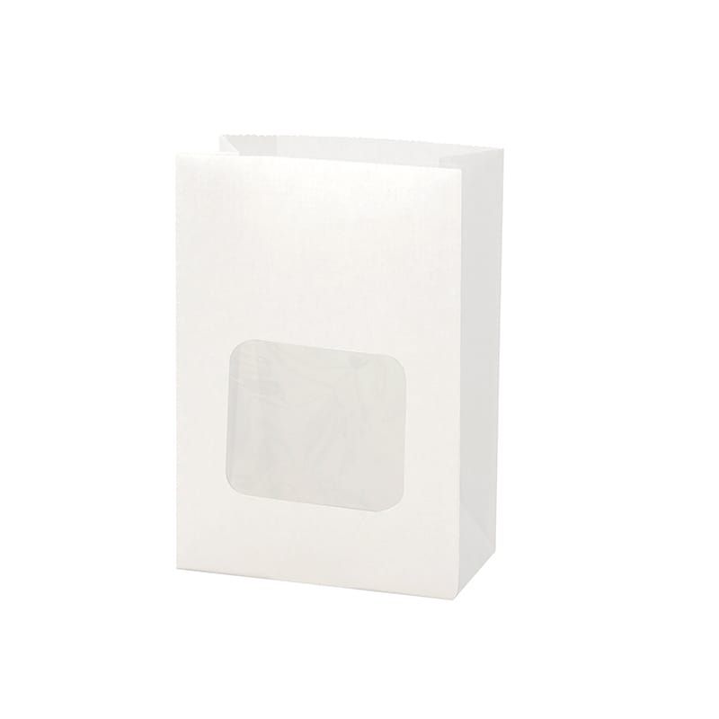 HEIKO NF(ノンフッ素)窓付耐油角底袋 11-16 白無地 100枚/袋