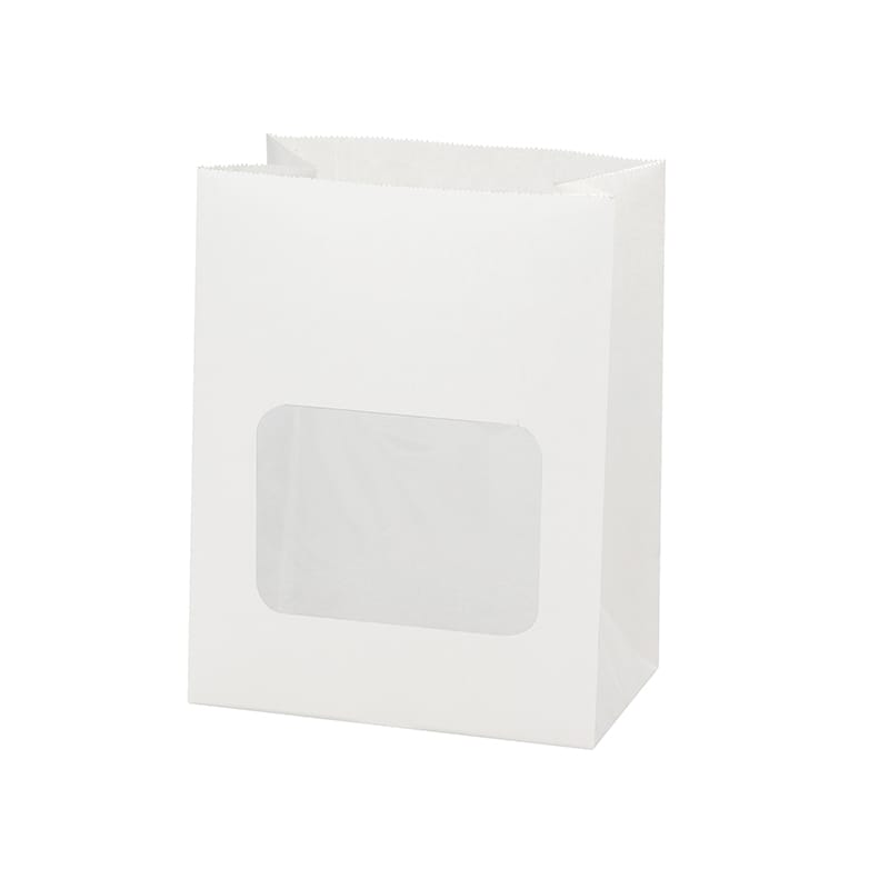 HEIKO NF(ノンフッ素)窓付耐油角底袋 13-16.5 白無地 100枚/袋