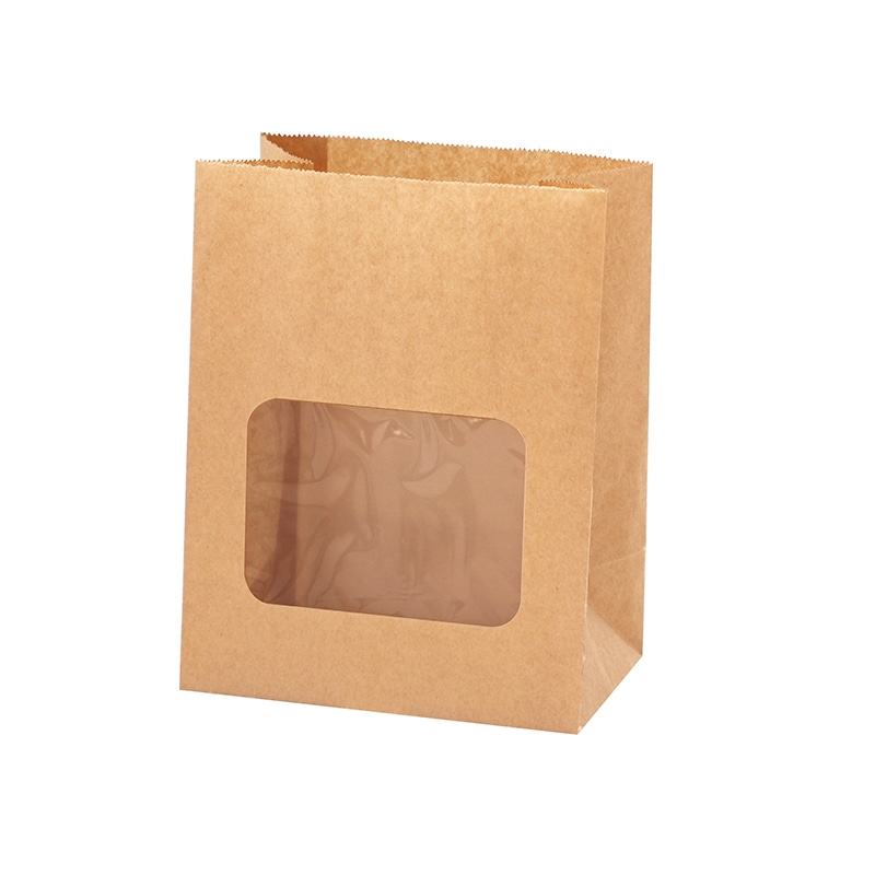 HEIKO NF(ノンフッ素)窓付耐油角底袋 13-16.5 未晒無地 100枚/袋