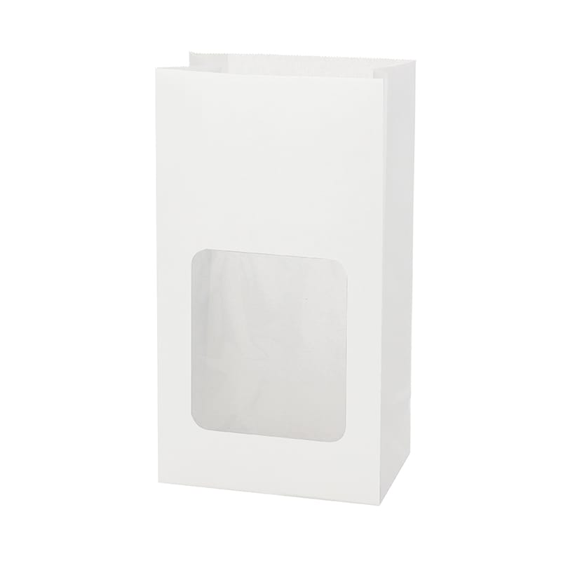 HEIKO NF(ノンフッ素)窓付耐油角底袋 13-23.5 白無地 100枚/袋