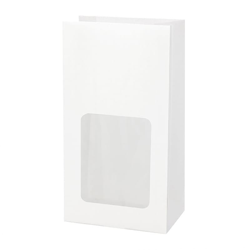 HEIKO NF(ノンフッ素)窓付耐油角底袋 15-28 白無地 100枚/袋