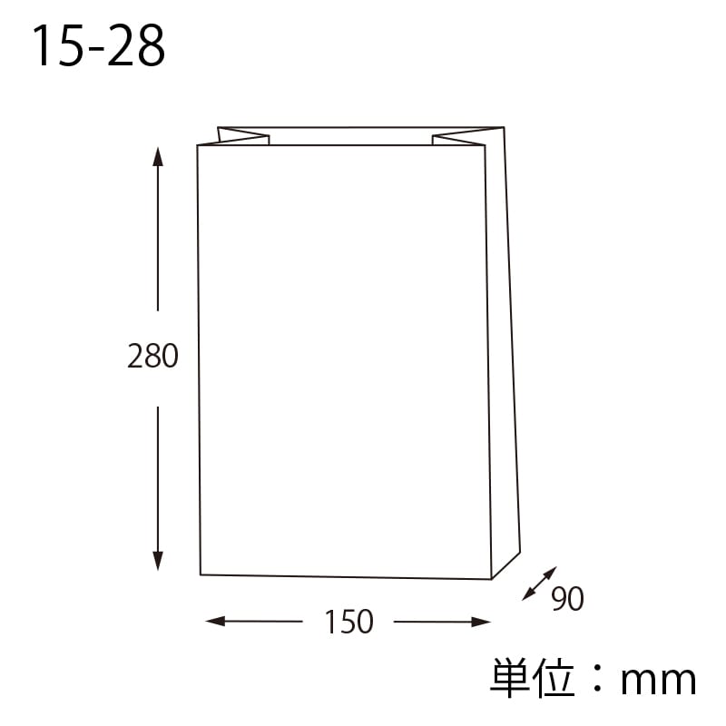 HEIKO NF(ノンフッ素)窓付耐油角底袋 15-28 未晒無地 100枚/袋
