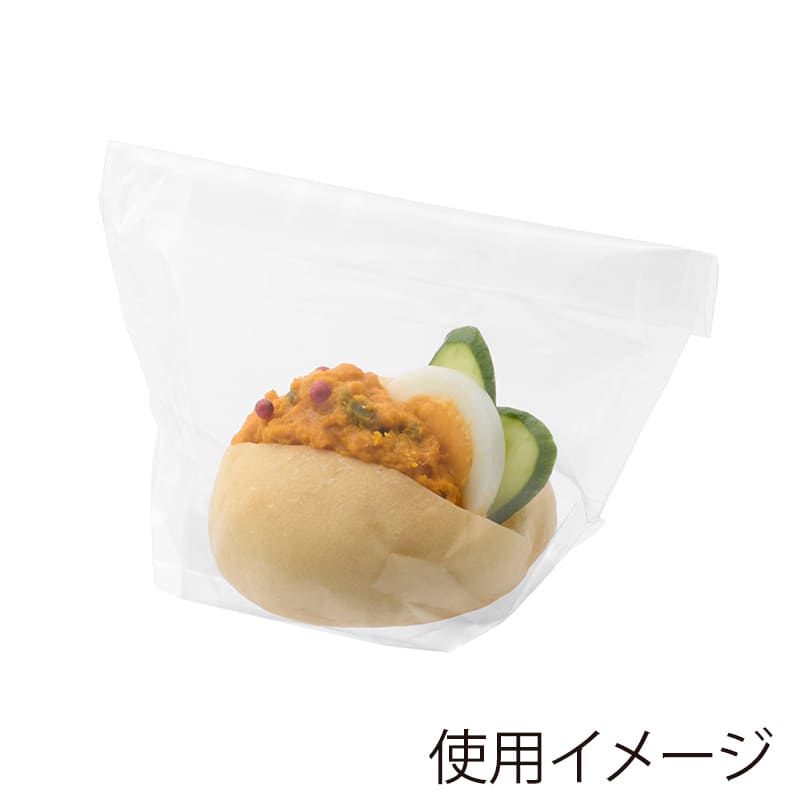 HEIKO 惣菜袋 OPベーカリー袋 亀底 KZ15-15 ノッチ付 無地 100枚/袋