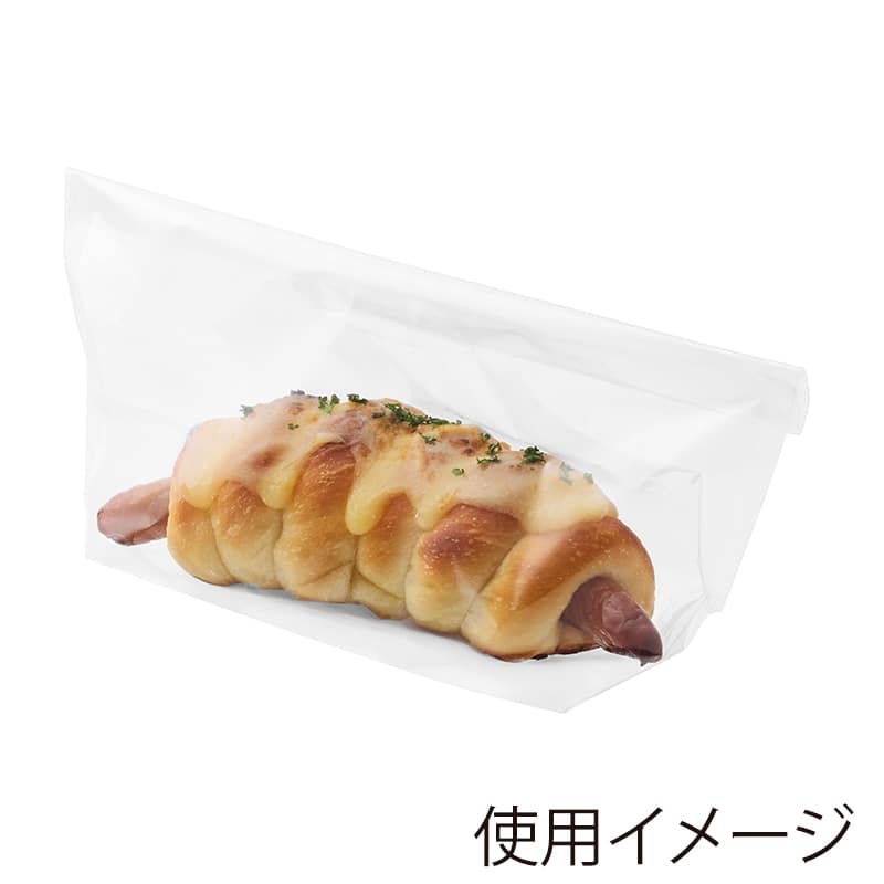 HEIKO 惣菜袋 OPベーカリー袋 亀底 KZ23-15 ノッチ付 無地 100枚/袋