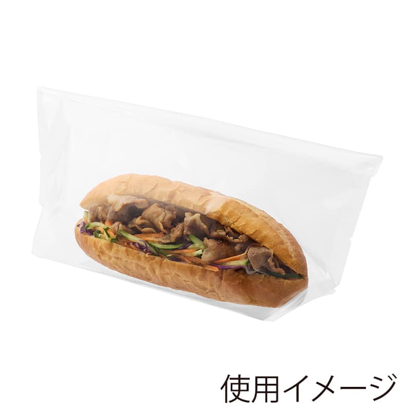 HEIKO 惣菜袋 OPベーカリー袋 亀底 KZ27-15 ノッチ付 無地 100枚/袋