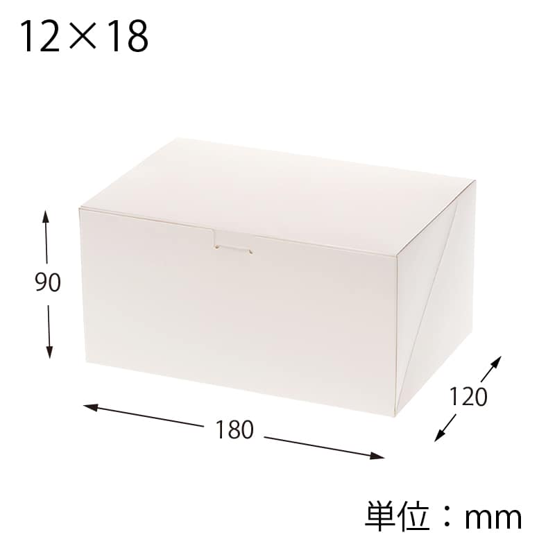HEIKO ケーキ箱 洋生 12×18 ケーキ4~5個用 ホワイト 25枚/袋