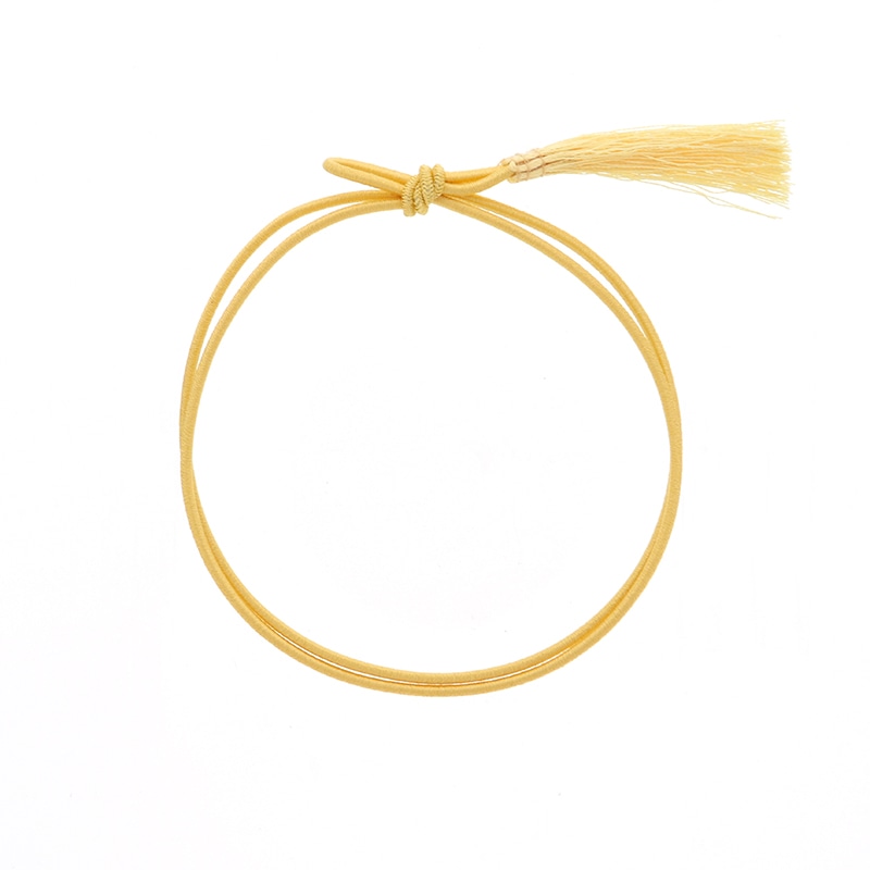 カラーゴム 彩ゴム房 2重 片花結び 折径11cm クリーム 50本/袋