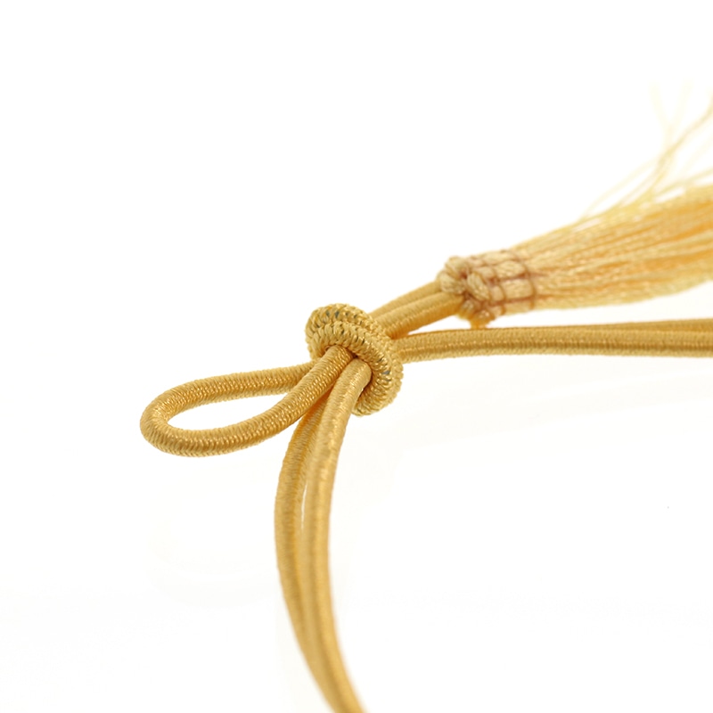 カラーゴム 彩ゴム房 2重 片花結び 折径11cm クリーム 50本/袋