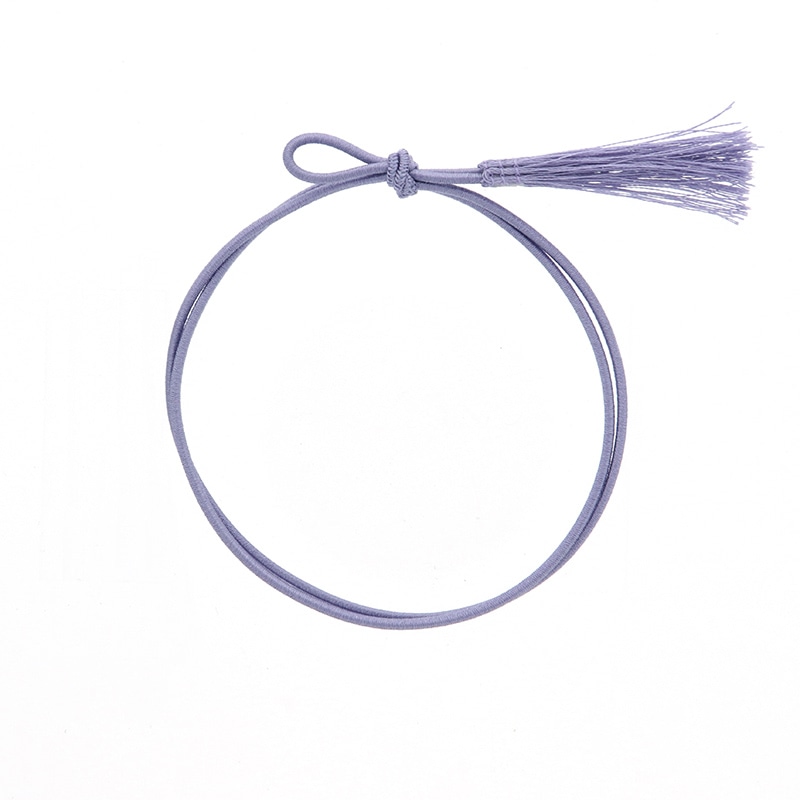 カラーゴム 彩ゴム房 2重 片花結び 折径11cm 藤 50本/袋