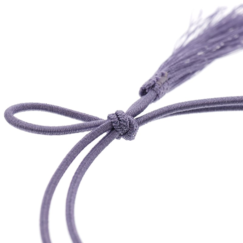 カラーゴム 彩ゴム房 2重 片花結び 折径11cm 藤 50本/袋