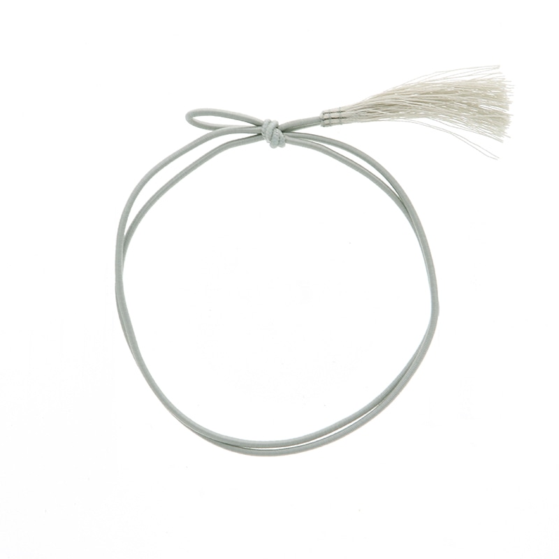 カラーゴム 彩ゴム房 2重 片花結び 折径11cm グレー 50本/袋