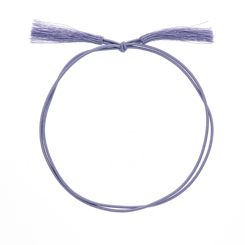 カラーゴム 彩ゴム房 2重 両花結び 折径16cm 藤 50本/袋