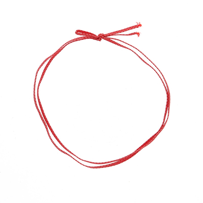 カラーゴム 平彩ゴム 2重 片花結び 折径15cm 赤 50本/袋