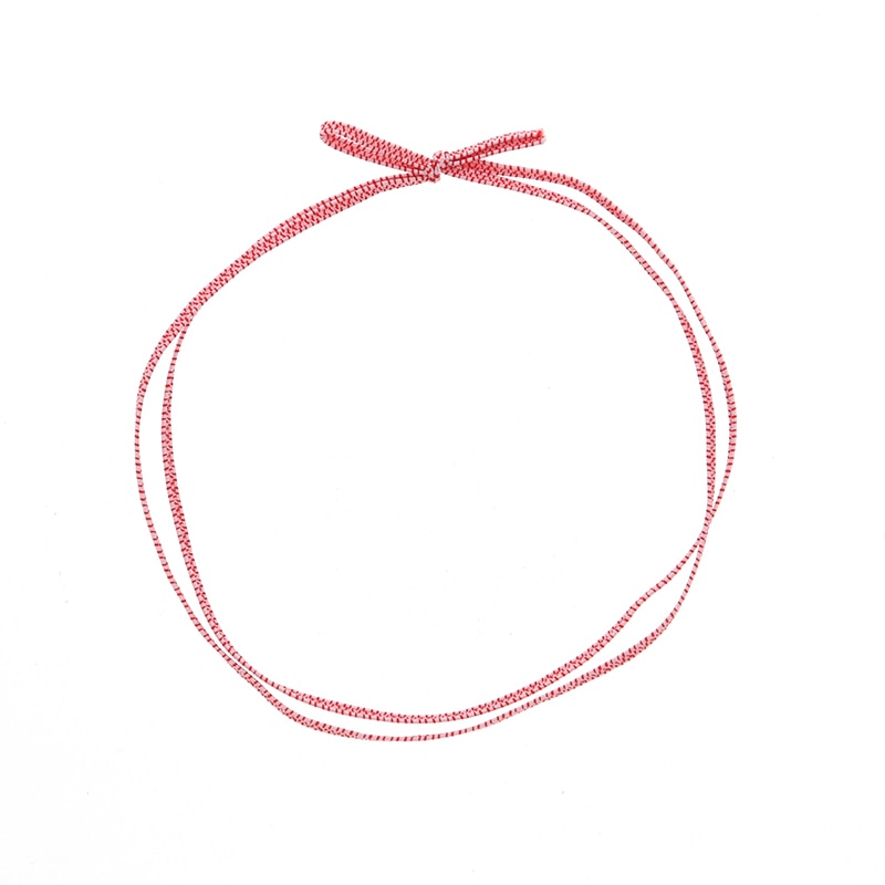 カラーゴム 平彩ゴム 2重 片花結び 折径15cm ピンク 50本/袋