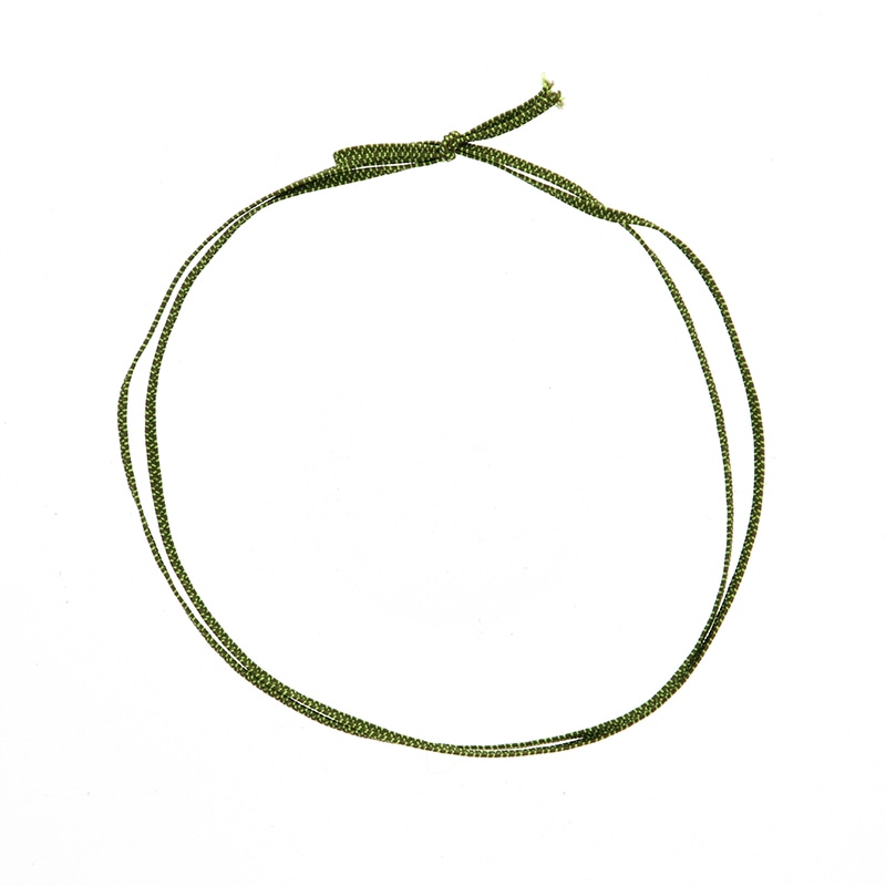 カラーゴム 平彩ゴム 2重 片花結び 折径15cm 濃緑 50本/袋