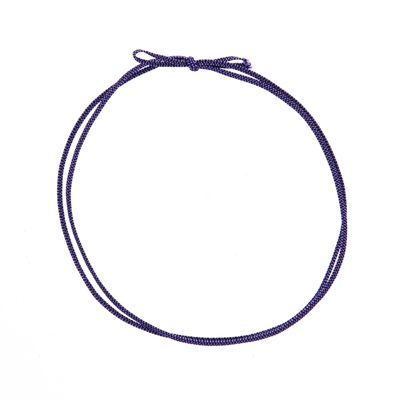 カラーゴム 平彩ゴム 2重 片花結び 折径15cm 紫 50本/袋