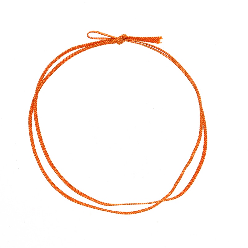 カラーゴム 平彩ゴム 2重 片花結び 折径15cm オレンジ 50本/袋