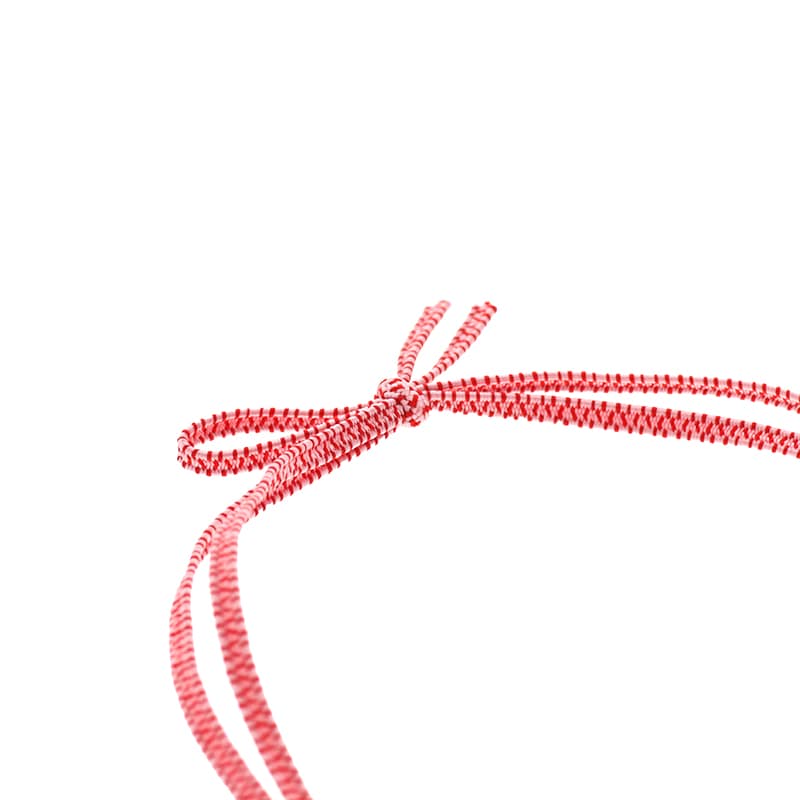 カラーゴム 平彩ゴム 2重 片花結び 折径12cm ピンク 50本/袋