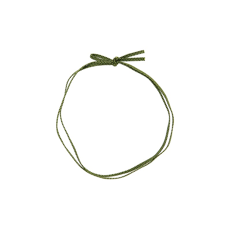 カラーゴム 平彩ゴム 2重 片花結び 折径12cm 濃緑 50本/袋