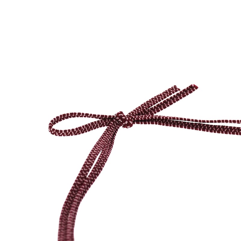 カラーゴム 平彩ゴム 2重 片花結び 折径12cm エンジ 50本/袋