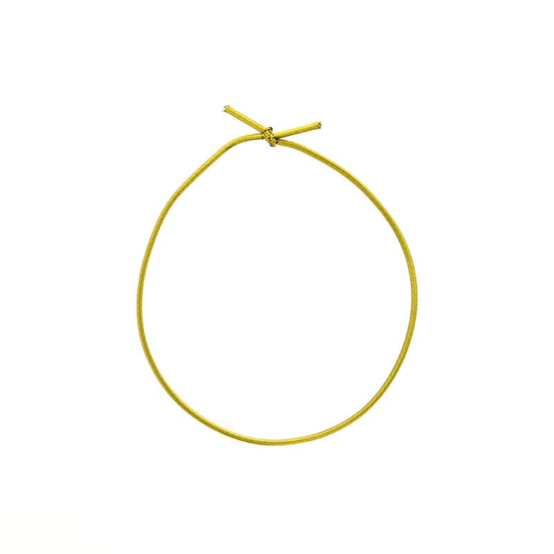 カラーゴム 1本丸ゴム 1重 掛結び 折径10.5cm 金 50本/袋