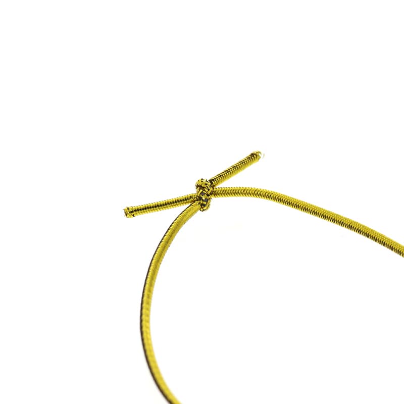 カラーゴム 1本丸ゴム 1重 掛結び 折径10.5cm 金 50本/袋