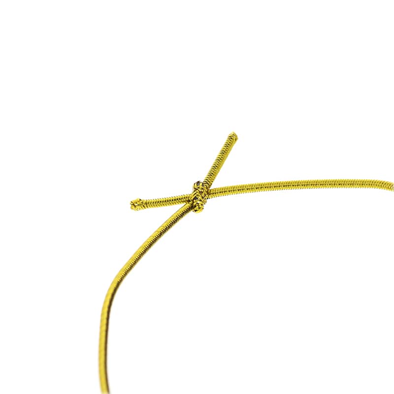 カラーゴム 1本丸ゴム 1重 掛結び 折径15.5cm 金 50本/袋