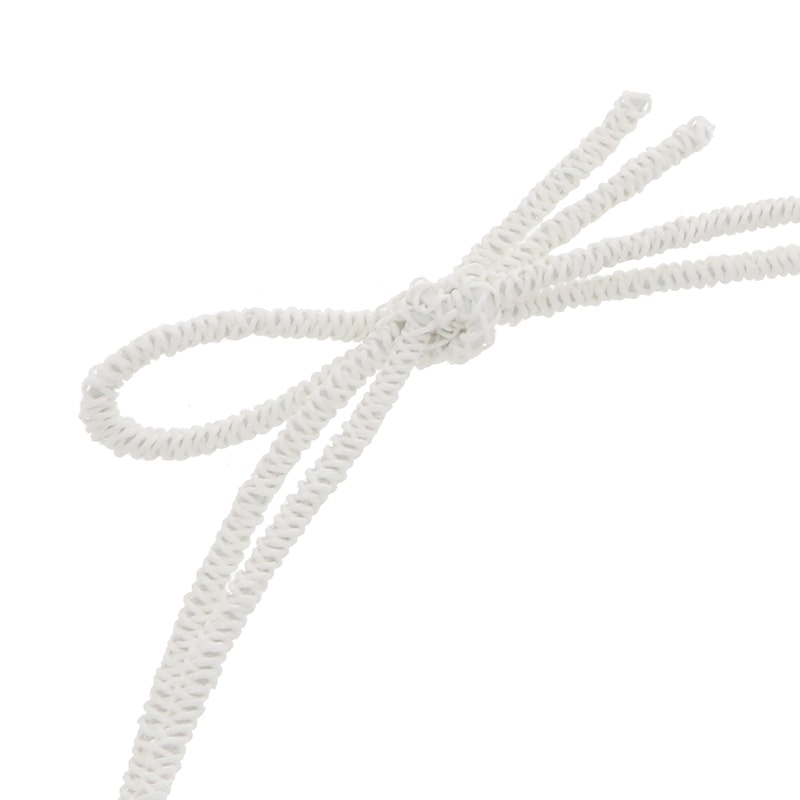 ペーパーゴム 2重片花結び 90cm 白 50本/袋