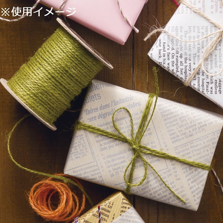 HEIKO 紐 カラー麻紐 オリーブ #02 1巻