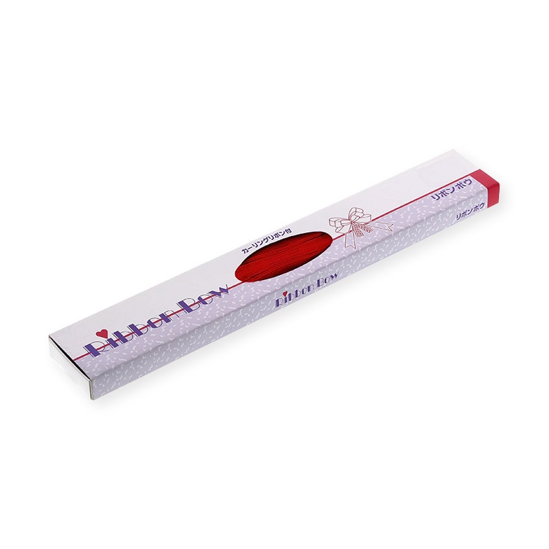 川崎リボン工業 リボンボウ 15mm幅×35cm スカーレット 1箱(50個入)