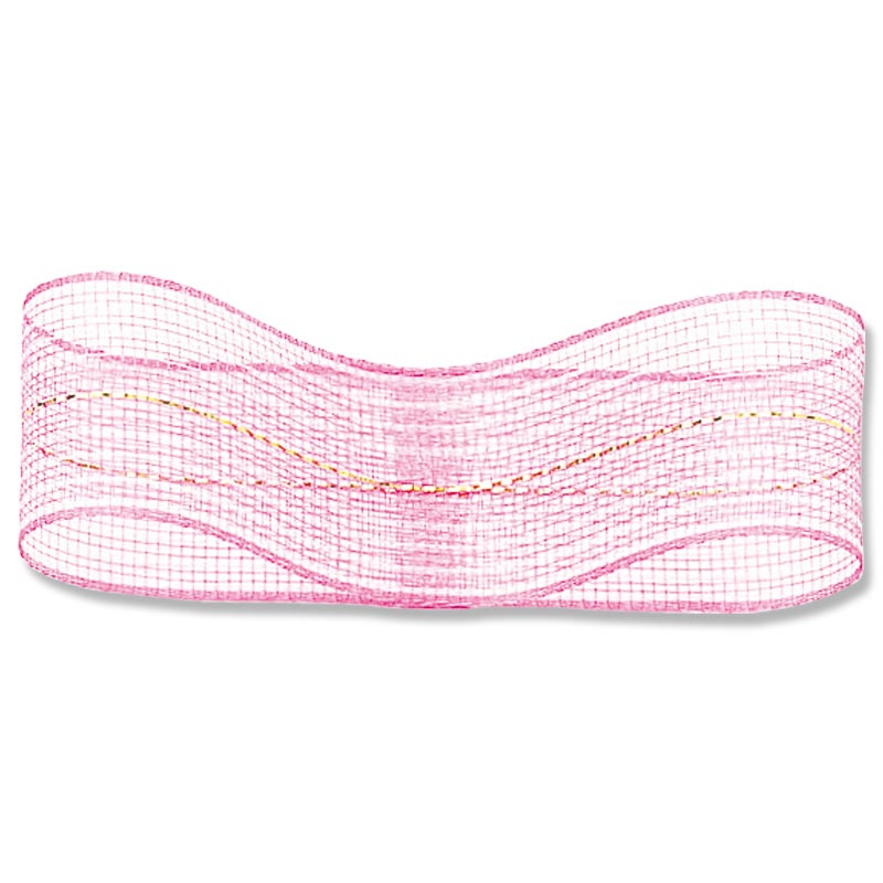 HEIKO PPパールリボン 24mm幅×30m巻 ピンク 10巻/袋