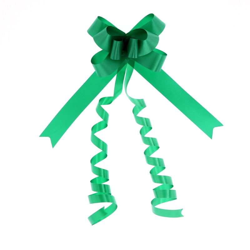 川崎リボン工業 リボンボウ 22mm幅×57cm エメラルド 1箱(50個入)