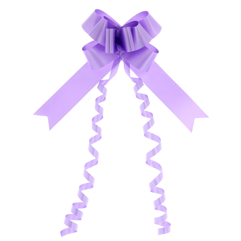 川崎リボン工業 リボンボウ 36mm幅×70cm ラベンダー 1箱(50個入)