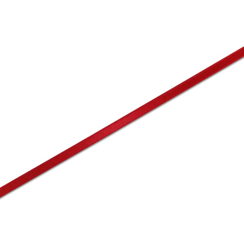 HEIKO シングルサテンリボン 6mm幅×20m X赤 1巻