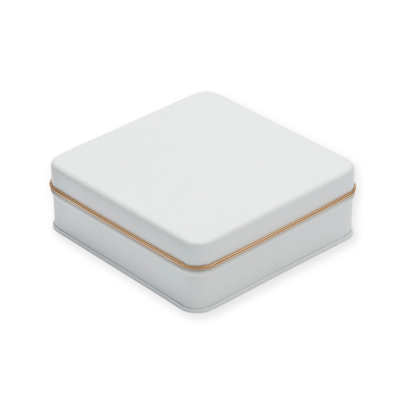 側島製罐 無地缶　キャンディ　スクエア缶  ミルク 1個（ご注文単位60個）【直送品】