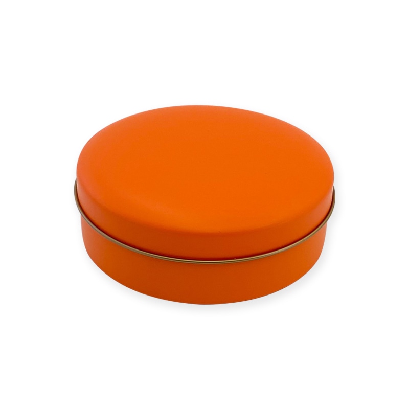 側島製罐 無地缶　キャンディ　ラウンド缶  パンプキン 1個（ご注文単位150個）【直送品】