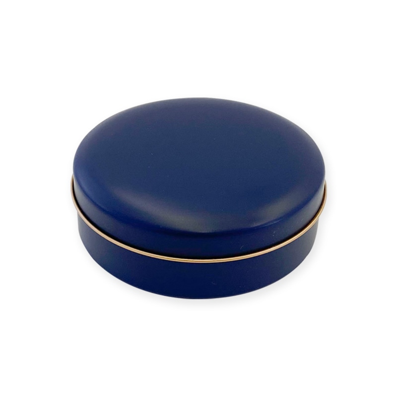 側島製罐 無地缶　キャンディ　ラウンド缶  ナイトブルー 1個（ご注文単位150個）【直送品】