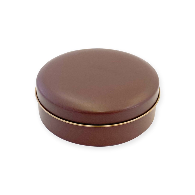 側島製罐 無地缶　キャンディ　ラウンド缶  チョコレート 1個（ご注文単位150個）【直送品】