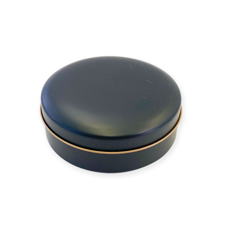 側島製罐 無地缶　キャンディ　ラウンド缶  マットブラック 1個（ご注文単位150個）【直送品】