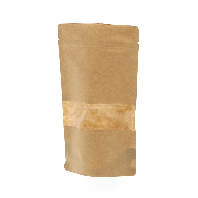 HEIKO チャック付スタンド袋 BP12-20 クラフト 窓付き 25枚/袋