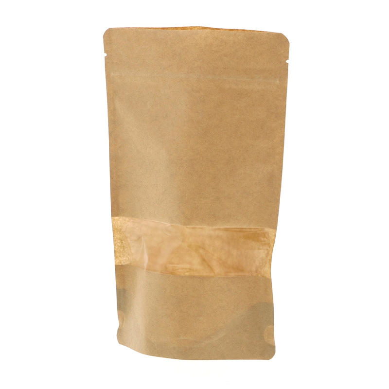 HEIKO チャック付スタンド袋 BP14-22 クラフト 窓付き 25枚/袋