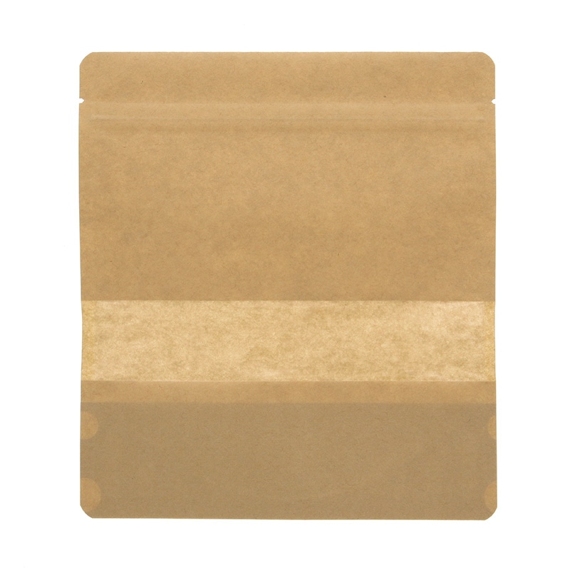 HEIKO チャック付スタンド袋 BP18-20 クラフト 窓付き 25枚/袋