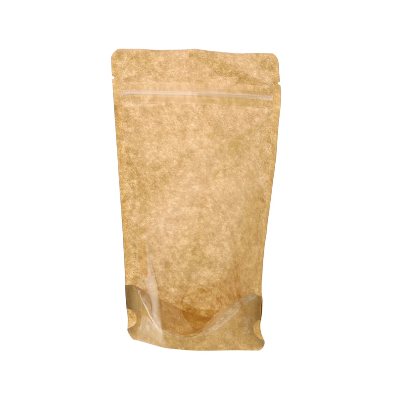 HEIKO チャック付スタンド袋 OP12-20 クラフト 片面クリア 25枚/袋