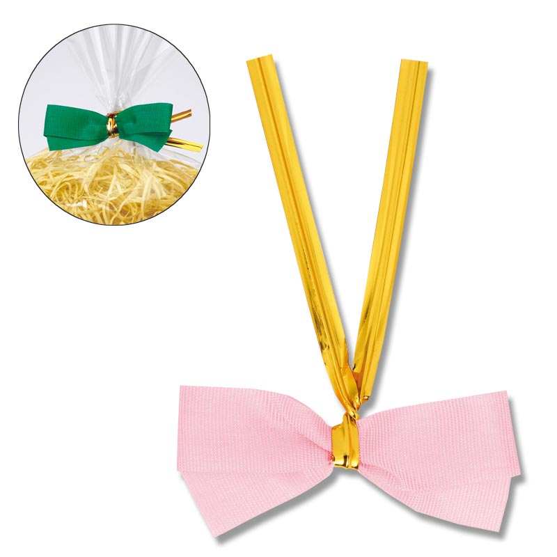 HEIKO クイックリボン 約50mm幅×60mm(リボン巾12mm) ピンク 20個/束