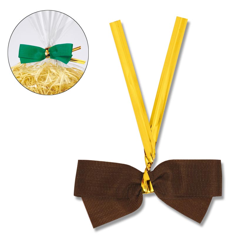 HEIKO クイックリボン 約50mm幅×60mm(リボン巾12mm) ココア 20個/束