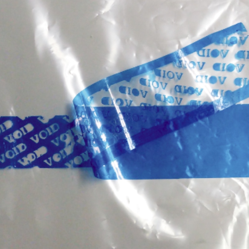免税対応テープ セキュリティテープ VOIDブルー 50mm×50m巻 1巻
